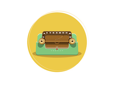 Vintage Radio design flat illustration flatdesign graphicdesign icon iconography illustration illustrator ui vectorart