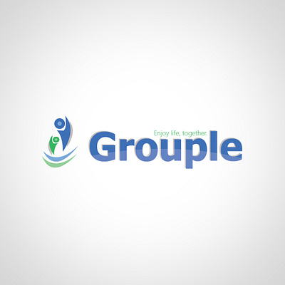 Grouple - Community branding illustration logo typography vector