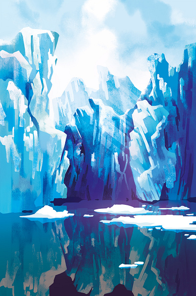 An iceberg cleaner environment ice cream iceberg illustraion nature purity snow