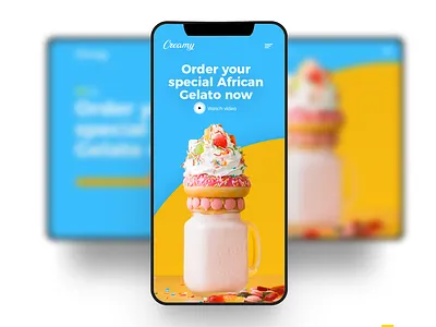 Creamy Website branding icecream illustration mobile ui ux web web design web site website design wordpress