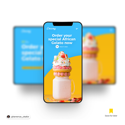 Creamy Website branding icecream illustration mobile ui ux web web design web site website design wordpress