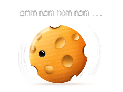 Cookie on Run character childrens illustration colours cookie digital illustration hungry illustration procreate texture