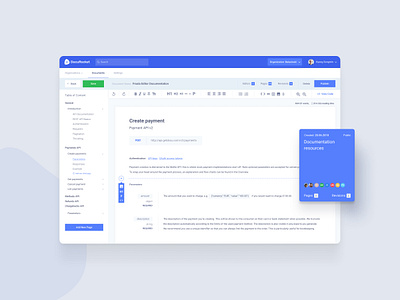 HQ documentation for modern organizations - Editor balasinski clean design documentation editor figma webapp webapp design