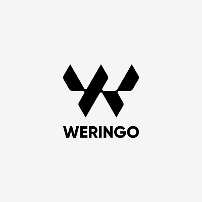 Weringo brand emblem illustration letter logo logotype mase maserekt monogram symbol typography