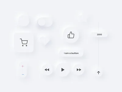 Soft UI elements app app design clean clean ui colors elements illustration minimal softui uitrends uitribe userinterface userinterfacedesign white