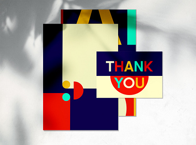 Thank you card branding card design print thankyou