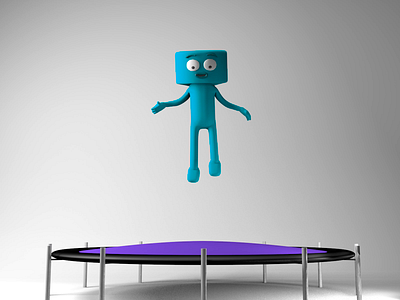 Trampoline animation c4d character design cinema 4d cinema4d gif jump