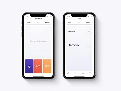 Translator Mobile app app ios mobile translator ui
