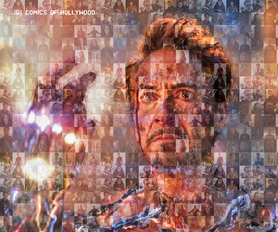 Iron Man Photo Mosaic Portraits by Me illustration marvel photoediting photoshop