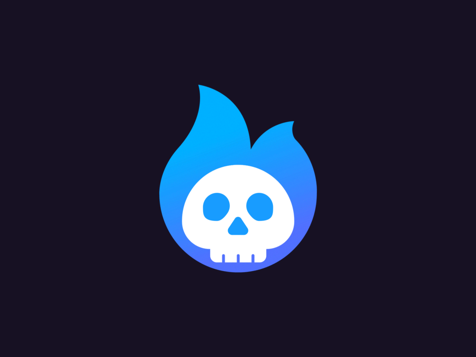 Skull Fire - Logo animation 2d 2danimation ae aftereffects animation blue branding design fire gif logo motion motiongraphics skull