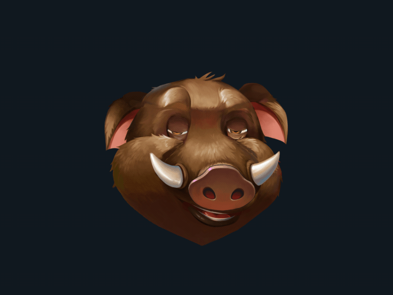 Boar Face after effects animation board character animation dromp illustration joyfull