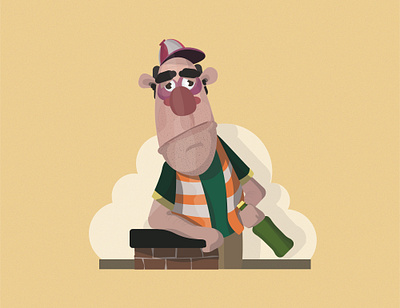 Illustration_1 beer break character design illustration illustrator vector worker