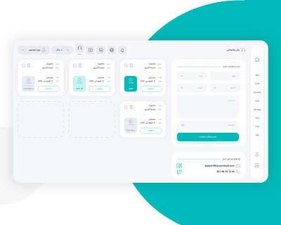 Arvan Support Dashboard Concept dashboard dashboard design dashboard ui design flat icon set illustration minimal minimalist ui ux