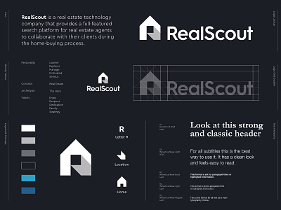 RealScout - Logo Redesign 🏠 brand brand pattern branding creative logos estate estate agent home house icon design location logo creative logo identity logo redesign logos patterns r monogram real realestate redesign stationary design