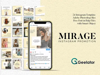 Mirage – Instagram Template adsense blog commerce deals digital marketing fashion instagram banner instagram post instagram template minimalist promotion quote soft style vintage