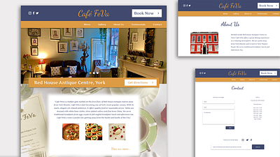 Cafe FeVa adobe photoshop adobe xd adobexd cafe resturant ui ux ui designer uidesign ux design ux designer web design