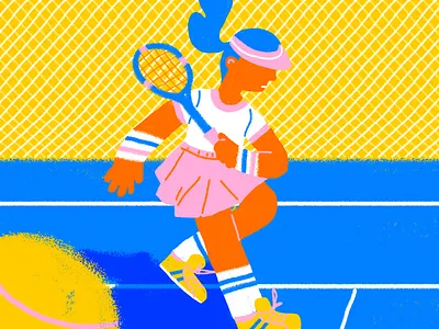 🎾 art athletic ball colorful design editorial illustration sport sports tennis