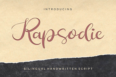 Rapsodie - Free Bilingual Script Font font font family free font free fonts freebie freebies typeface typefaces typogaphy typography