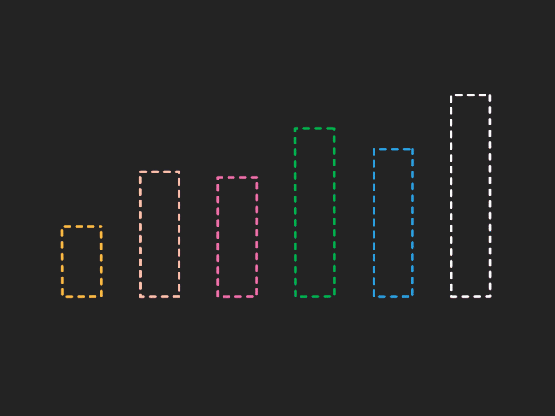 Statistics 2d animation aftereffects animation columns dashed lines gif graphic