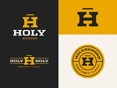 Holy Burger burger burgers craft craft burgers downtown food fries hamburger handmade handmade burgers holy menu mustard yellow