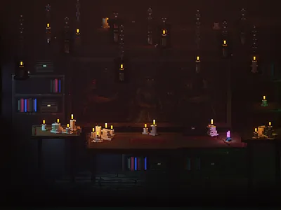 Magical desk magica voxel magicavoxel pixelart voxel