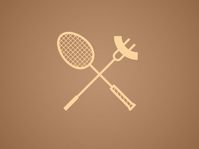 U křížku (Next to the cross) badminton branding camp design icon logo racket recreation sausage summer vector