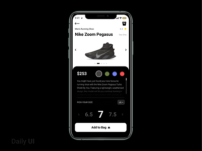 Daily UI #012: E-Commerce Shop 100daychallenge daily ui daily ui 012 design ecommerce design ecommerce shop mobile ui nike shoes ui ui deign uiux design ux