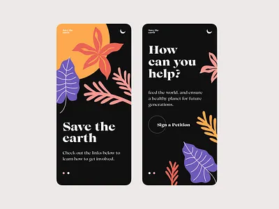 save the earth app app design branding colors design earth illustration interface shape ui