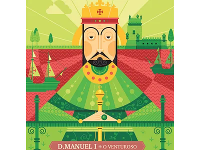 Dom Manuel I adobe illustrator character character creation illustration portugal vector vector art