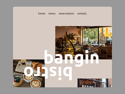 Bangin Bistro animation creative animation design homepage homepage design ui ui animation ux ux animation web design