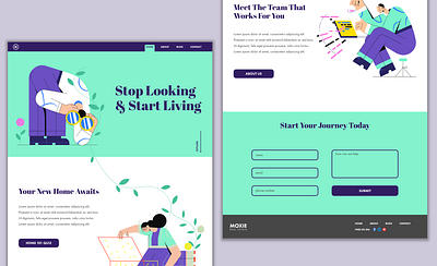 Real Estate Web Design app design illustration illustrator minimal typography ui ux web website
