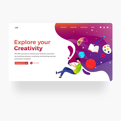 Web UI for an outsourcing platform design development header design header illustration illustration ui web web design web site website website design