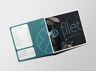 Restaurant menu card fish logo logodesign menu restaurant