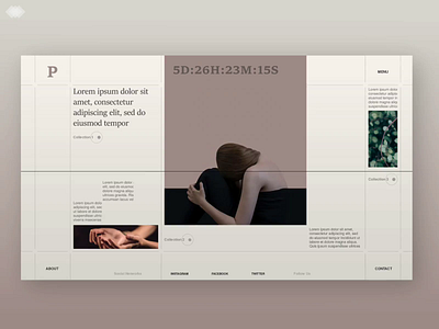 Photofolio animation article clean countdown dailyui 014 graphic design grid journal landing page minimal motion design photography portfolio simple slide smooth user interface wave website