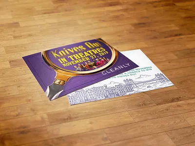 Cleanly x Knives Out Insert Design graphic design insert movie print ad print collateral promotion