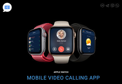 Apple Watch, Calling App app design apple watch design apple watch mockup branding calling app chatting app huawei watch live chat smartwatch uiux video watch visual design watch watch design weather watch