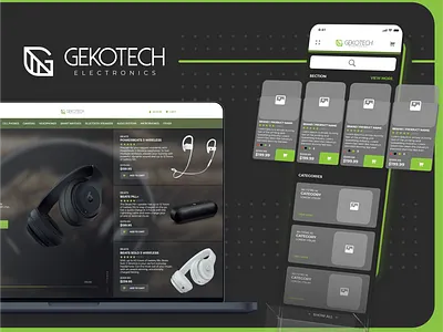 Gekotech E-commerce app electronics iphone mobile mobile ui modern store ui ux web