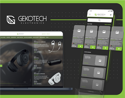 Gekotech E-commerce app electronics iphone mobile mobile ui modern store ui ux web