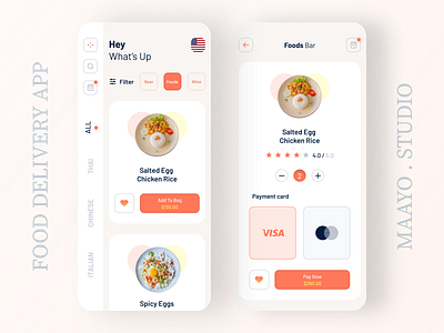 Food Delivery App app concept details screen ecommerce food food app food delivery food delivery service home screen ios app ios app design modern food ui modern ui ui user experience design user inteface ux visual design