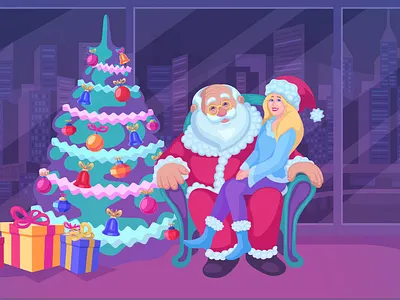 illustration for the new year art cartoon design flat illustration illustrator vector