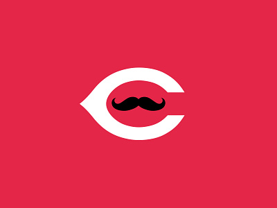 Cincinnati Reds baseball c cincinnati custom font face font league logo logotype major league mascot mlb monogram mustache negative space ohio reds sports type typography