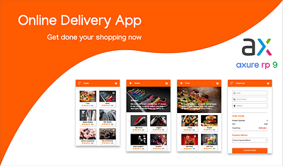 Online Shopping App android app app ui ux axure rp axure rp 9 delivery app food shop market app men accessories mockup design shoes shop shop online shopping app ui ux women accessories