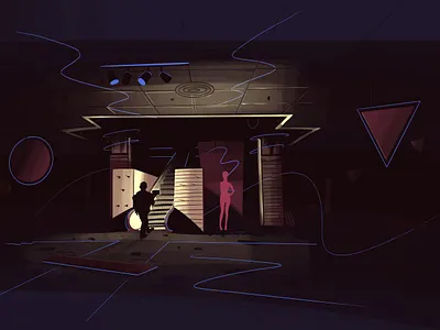 Northridge Mall 80s dead mall illustration mall neon