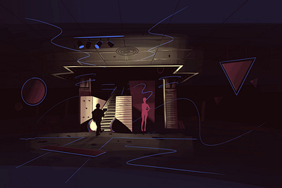 Northridge Mall 80s dead mall illustration mall neon