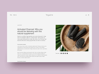 Yogaline blog and article page article beauty blog dtc ecommerce editorial grid layout scroll shopify website yoga