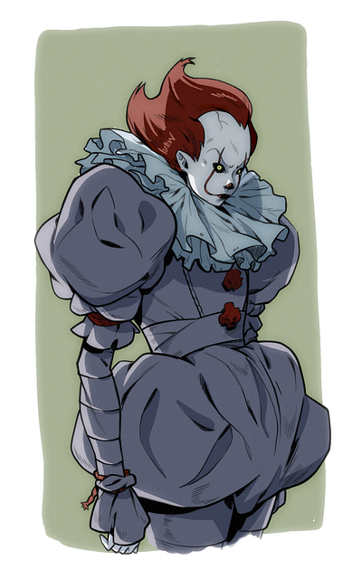 Pennywise Sketch anime cartoon character design comic book comics drawing ipad manga pennywise procreate sketch