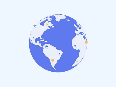 Earth illustration 2d 3d blue blue background design earth figma globe icon illustraion illustrator weather weather icon