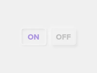 On & Off interface neumorphism switch toggle ui view