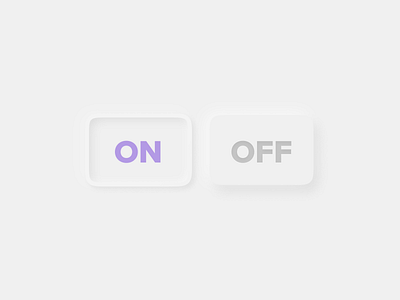 On & Off interface neumorphism switch toggle ui view