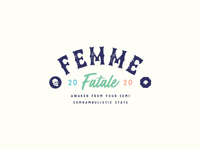 💀 Femme Fetale Badge 2020 badge blue design fatale femme green illustration logo mythology nymphs red series sirens vector woman